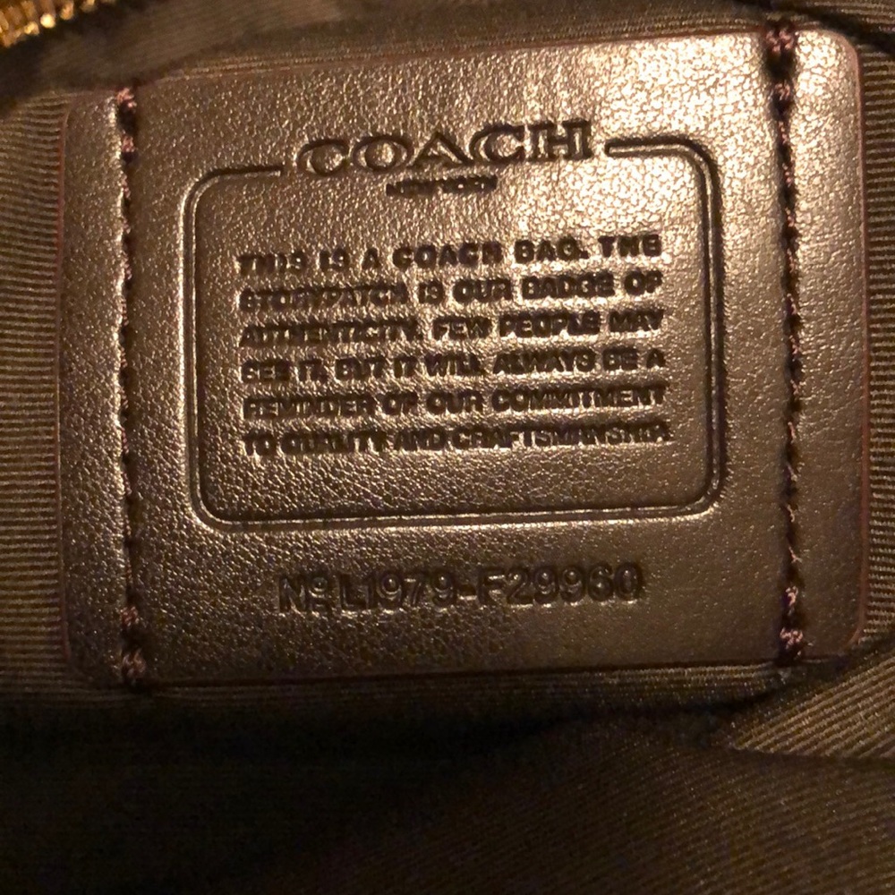 Coach Signature Canvas Crossbody Purse Khaki - Picture 5 of 8